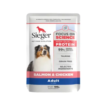 SIEGER POUCH SALMON Y POLLO
