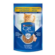 CAT CHOW POUCH ESTERELIZADOS PESCADO