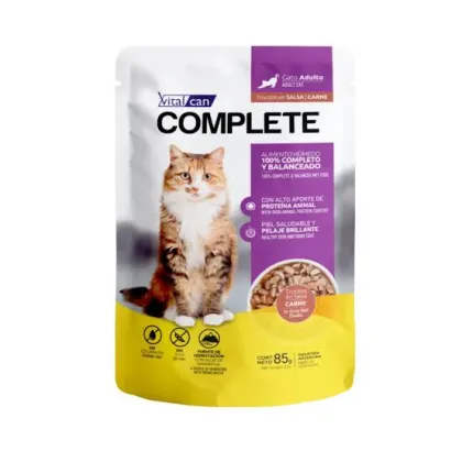 VITAL CAN COMPLETE POUCH TROC CARNE GATO