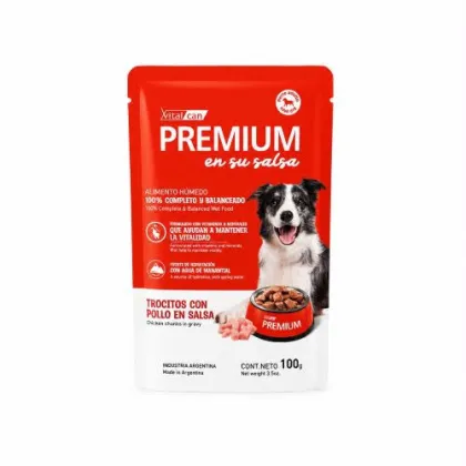 VITAL CAN PREMIUM POUCH TROC POLLO PERRO