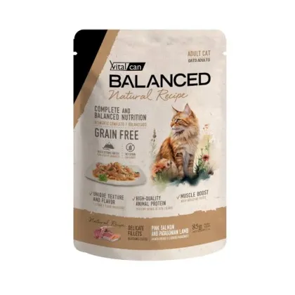 VITAL CAN BALANCED NR POUCH GATO SALMON X 85 GR