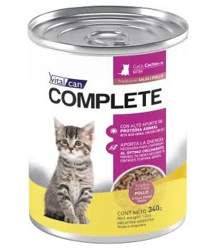 VITAL CAN COMPLETE TROCITOS POLLO GATO X 340 GR