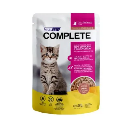 VITAL CAN COMPLETE POUCH TROC CARNE GATITO
