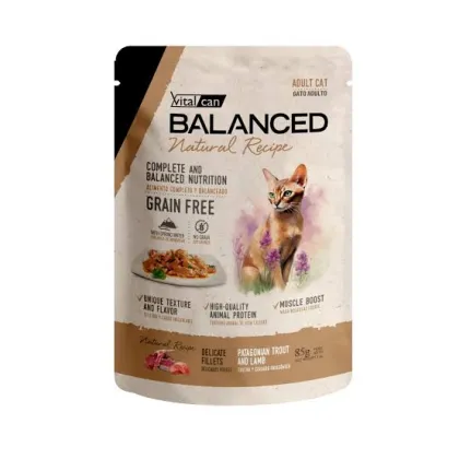 VITAL CAN BALANCED NR POUCH GATO TRUCHA X 85 GR