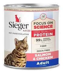SIEGER LATA GATO ADULTO SALMON