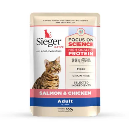 SIEGER POUCH KATZE SALMON Y POLLO