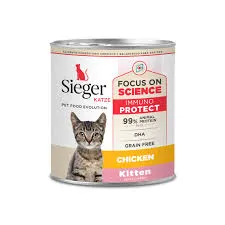 SIEGER LATA GATO KITTEN POLLO