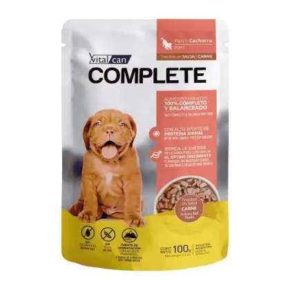 VITAL CAN COMPLETE POUCH TROC CARNE CACHORRO