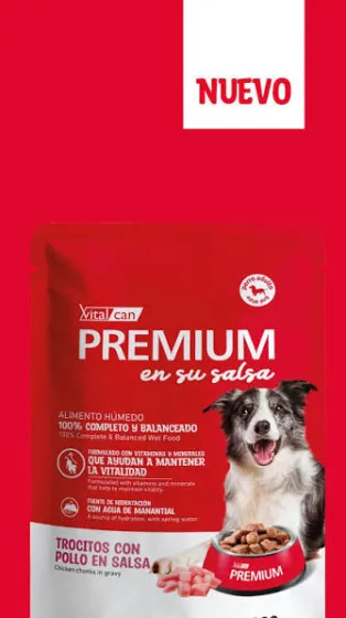VITAL CAN PREMIUM POUCH TROC CARNE PERRO