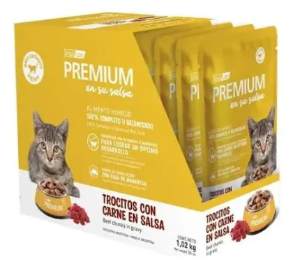 VITAL CAN PREMIUM POUCH TROC CARNE GATITO