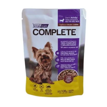 VITAL CAN COMPLETE POUCH TROC CARNE PERRO MP