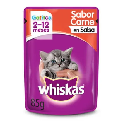 WHISKAS POUCH GATITO CARNE